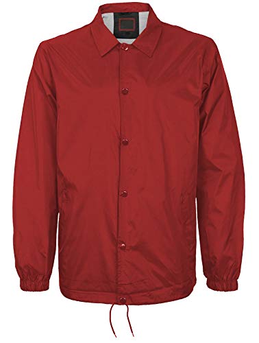 vkwear Men's Lightweight Water Resistant Button Up Windbreaker Coach Jacket