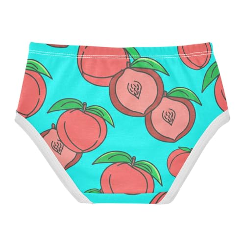 Colorful Toddler Underwear Custom 2t Cotton Little Girl Panties Cute Peaches Turquoise Briefs Undies Kids2