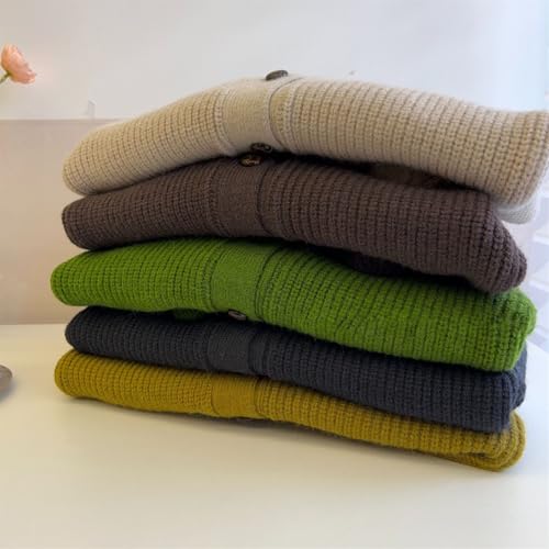 Boys Girls Ribbed Knit Cardigan Hoodie Sweaters Button Down Plain Thermal Jacket Fall Winter Soft Warm Cute Coat2