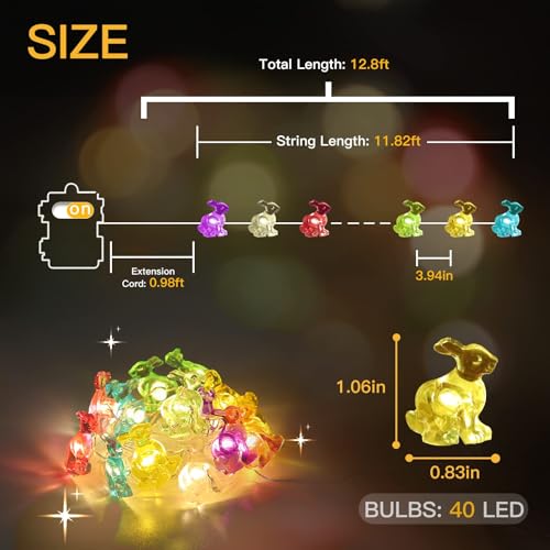 Guirlande lumineuse de Pâques avec télécommande comme cadeau de printemps