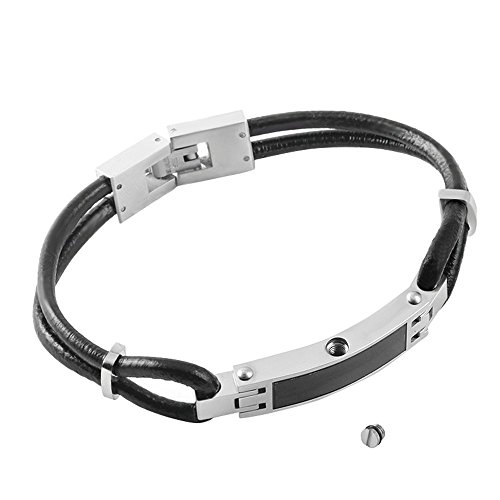 CPUK TM Urnen-Armband aus Leder und Stahl Cover