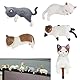 CMANLNYK 5 Stück Süße Mini Katze Deko - Büro Auto Deko Innenraum, Mini Figuren Katzendeko, Auto Computer Rand Universal Kleine Tiere Figuren Dekoration, Tierfiguren Katzen