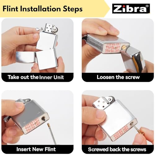 Image of Zibra Universal Lighter Flint Stone I Black 50 Genuine Lighter Flint Pellet I Strong Spark Fire Starter Replacement Flint I Compatible with Zippo, Clipper & Other Wheel Lighters