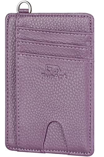 FurArt Slim Minimalist Wallet, Front Pocket Wallets, RFID Blocking, Credit Card Holder for Men-Lavender