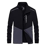 Jacke Casual Student Spring New Herren Jacke Lose Groß Casual Jacket Men Thin Section Gr. XX-Large, Schwarz