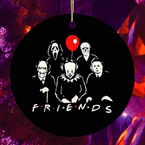 Horror And Halloween Themed Christmas Ornaments (Horror Movie Villain Friends Ornament, Scary Christmas Decoration) #TOP3