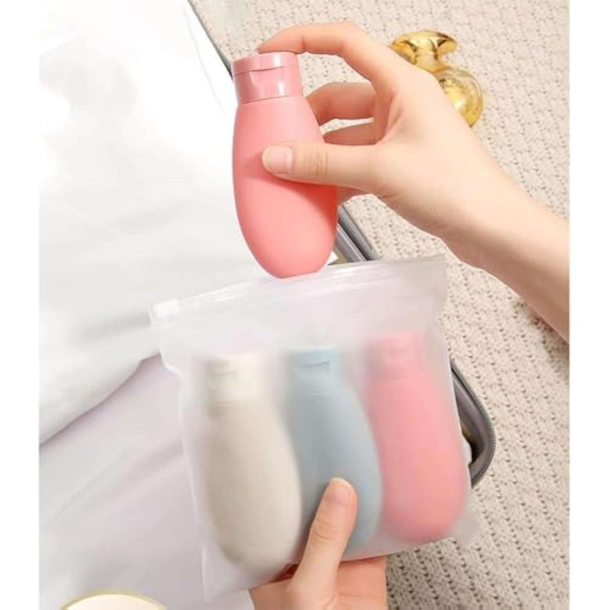 60ml Refillable Silicone Travel Bottle with Flip Cap