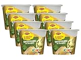 MAGGI 5 Minuten Terrine Kartoffelbrei mit Blattspinat, leckeres Fertiggericht mit Spinat, Instant Kartoffel-Püree, Kartoffel-Snack, 8er Pack (8 x 47g)