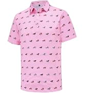 Mens Golf Polo Shirts Short Sleeve Performance Moisture Wicking Dry Fit Casual Print Funny Golf P...