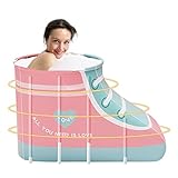 ✅ [Tubo plegable] - La bañera portátil en forma de zapato es de gran tamaño y más grande que la bañera redonda tradicional. Puede ser utilizado por toda la familia, y las piernas se pueden estirar y relajarse libremente durante el baño, lo que le permite disfrutar de un agradable tiempo de baño con su familia.