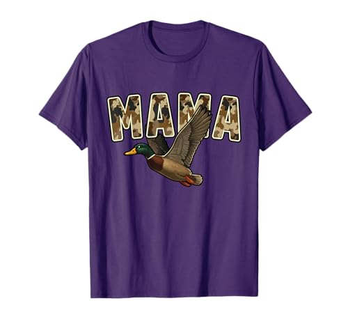 Camouflage Vintage Mallard Duck Retro Camo Hunting Mama T-Shirt