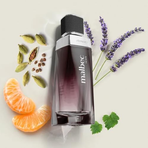 Miniatura 4 de O Boticário Malbec Icon Eau De Toilette Edt, Colonia Perfume Para Hombre Fragancia Amaderado Chypre Bergamota Limón 100 Ml