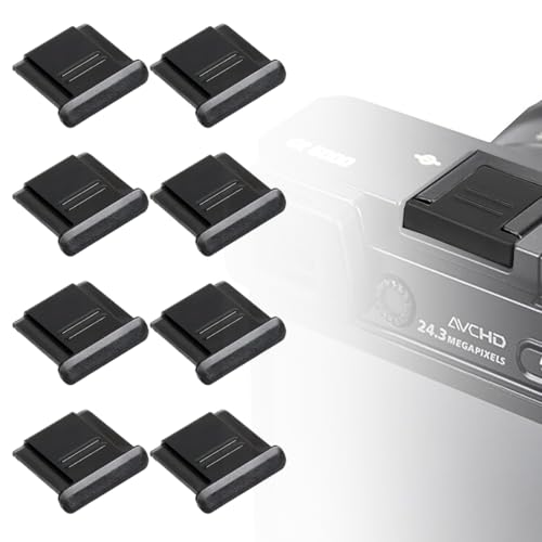 VAEIORP 8 Pcs Cache Griffe Flash pour Appareils Photo, Couvercle de Protection Universel pour Sabot Flash, Anti-Poussière et Durable
