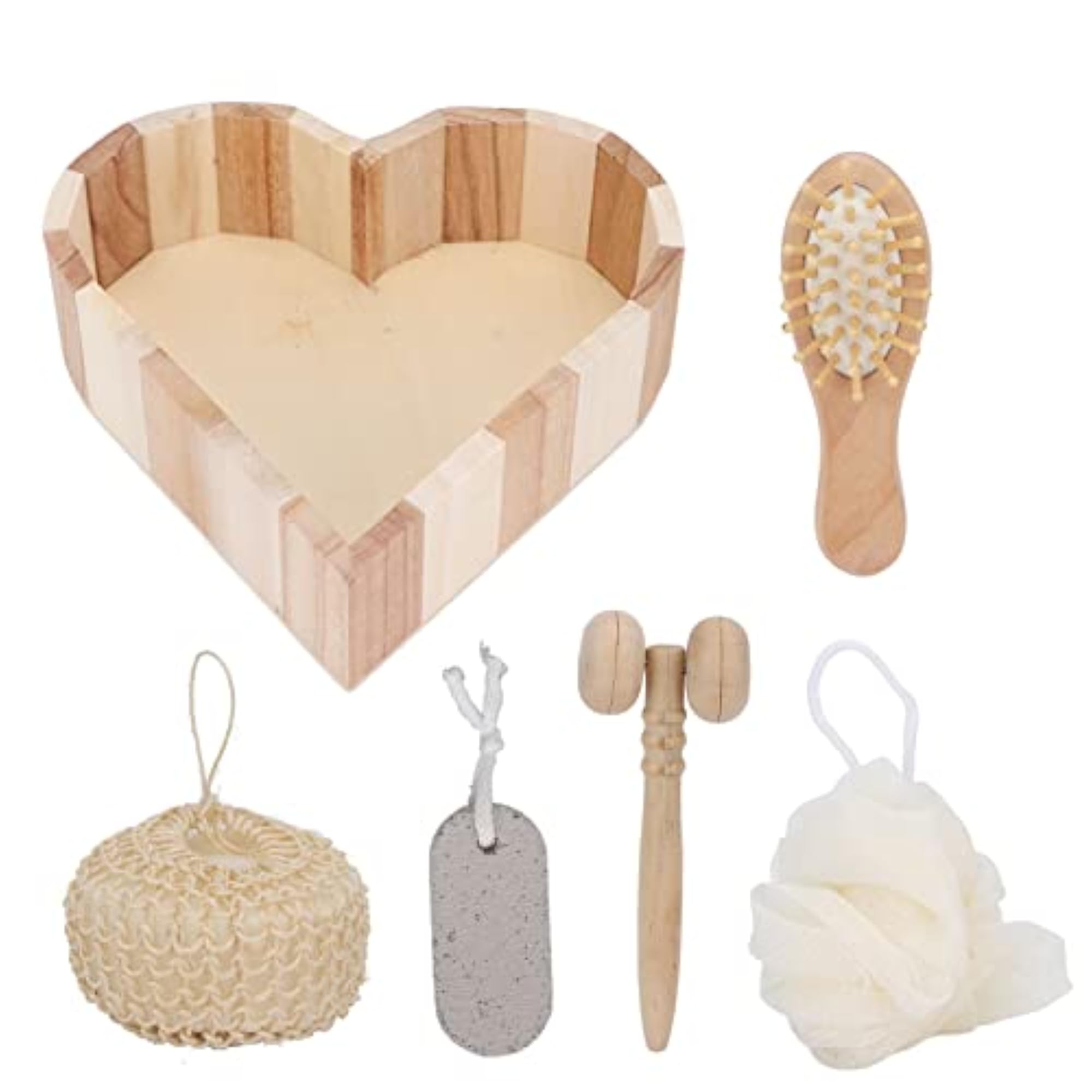Shower Exfoliating Kit, Bath Scrubber Set with Pumice Stone and Gloves