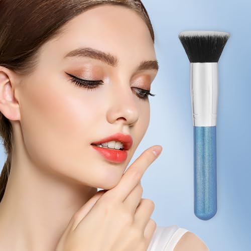 Flat Top Kabuki Brush for Liquid, Cream, and Powder Foundation - Professional Makeup Blending Tool with Soft Dense Bristles for a Streak-Free Finish