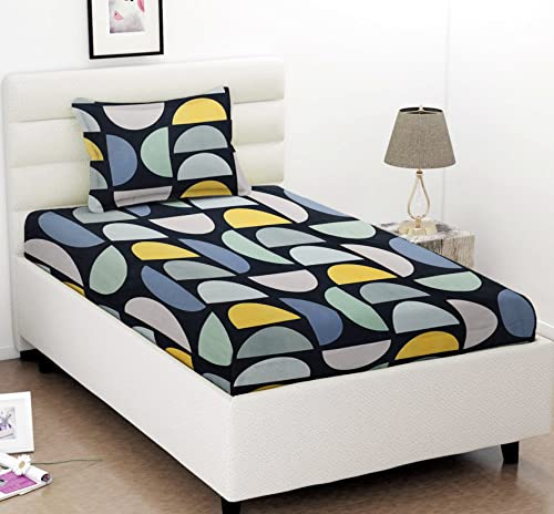 Image of VAS COLLECTION Microfiber 160 TC Traditional Single Bedsheet with King Pillow Covers (60 x 90 Inches)(Grey)
