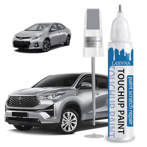 Silver Sky Metallic(1D6) Touch Up Paint for Toyota-Exact Match 2 in 1 touchup Paint Pen for Chips...