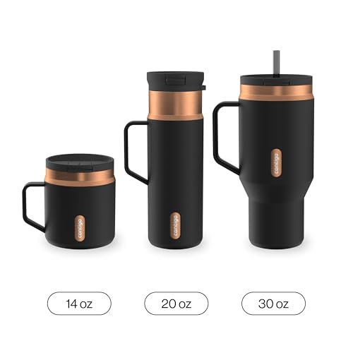 Contigo SnapSeal 30 oz Stainless Steel Vacuum-Insulated Tumbler with Handle & Reusable Straw, Leakproof AutoClose Lid, Cup Holder Friendly, BPA-Free & Lead-Free, Dishwasher Safe