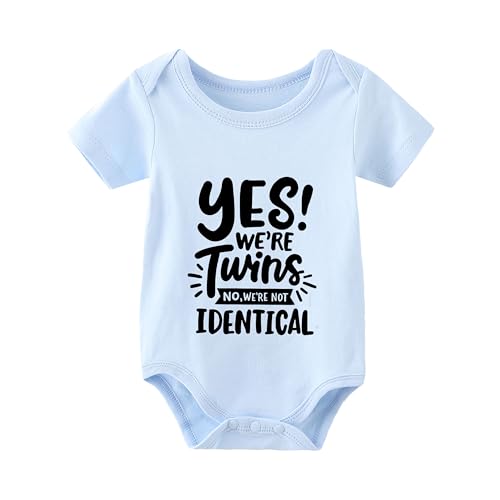 Image of AOUYOA Baby Twins Bodysuits Yes We