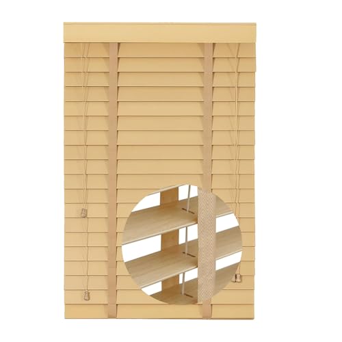 Generisch 50mm Lamellen Holzjalousie Natural