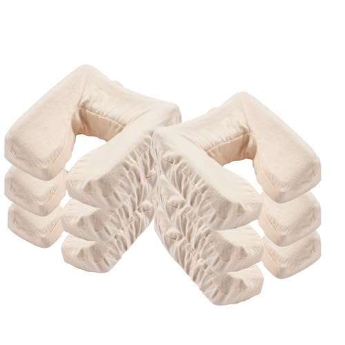 MASTER HEALTH PRODUCT Pack of 6 Flannel Face Cradle Covers for Massage Tables- 100% Cotton Extra Large Face Pillow Covers- Massage Headrest Face Rest Cover Set