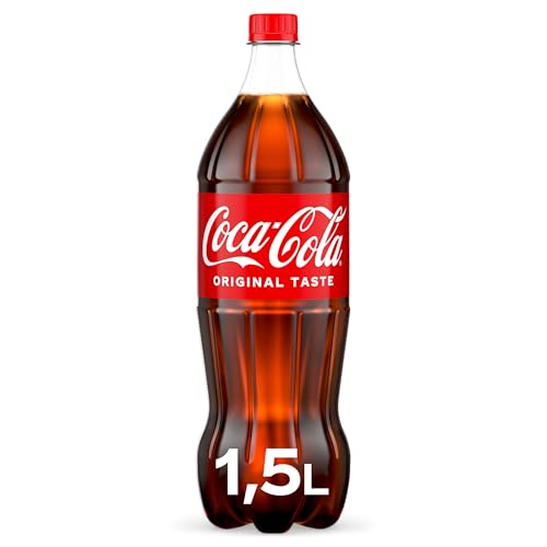 Coca-Cola Classic - prickelndes Erfrischungsgetränk mit unverwechselbarem Coke-Geschmack - koffeinhaltiger Softdrink in in Einweg Flaschen (4 x 1500 ml)