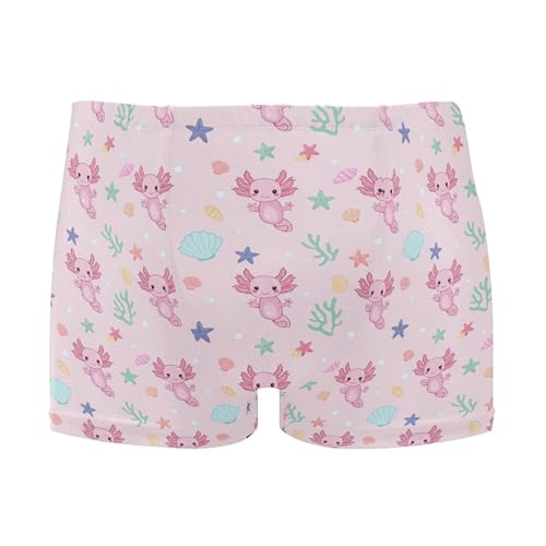 Pink Salamander Cute Mens Swim Trunk Swimwear Bathing Suit Swim Brief Square Leg Board Short S B0405314