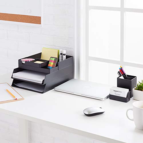 Amazon Basics Plastic Desk Organizer - Pen Cup, Black #TOP3