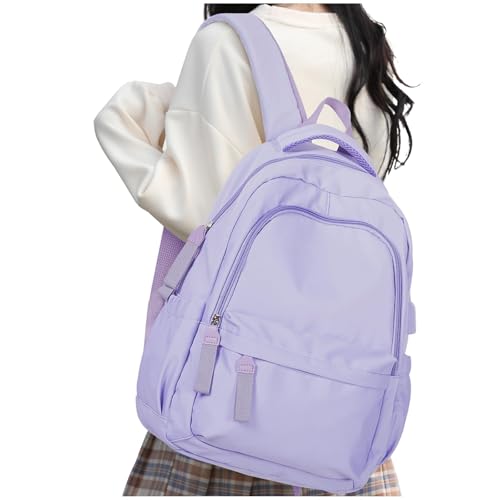 Hyc00 Mochilas Portatil Para Mujer Mochila Ordenador Portatil 14 Pulgadas Multifuncional Bolso Mujer Impermeable Con Puerto Usb De La Vida Diaria Trabajo Viaja Mochila Escolar,A-Morado Hyc00 Mochilas Portatil Para Mujer Mochila Ordenador Portatil 14 Pulgadas Multifuncional Bolso Mujer Impermeable Con Puerto Usb De La Vida Diaria Trabajo Viaja Mochila Escolar,A-Morado