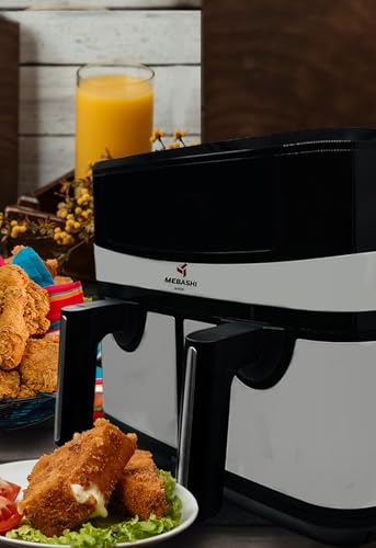 MEBASHI-Air-Fryer-Dual-Basket-with-Digital-Screen-1800W-2-45L-Capacity-Total-9L-Rapid-Air-Technology12-Pre-Set-Functions-ME-AF997