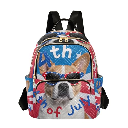 Sac à dos de voyage pour femme motif chien blanc taille M idéal pour infirmières et le travail