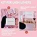 Lash Essentials Trial Kit by SoCal Beauty - Mini Lash Care Set with Eyelash Serum, Foam Cleanser, Makeup Remover & Sleep Mask - Lash Extension Safe, Vegan & Cruelty-Free Starter Kit