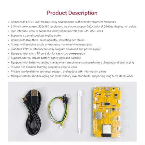 Module LCD RVB à haute résolution avec stockage carte TF et WiFi