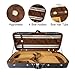 Adjustable Violin Viola Double Case – Holds 4/4 Violin & 15-17 Inch Viola – Hard Shell Backpack with 4 Bow Holders, Music Sheet Bag, 2 Back Straps – Durable & Lightweight for Musicians,Professionals