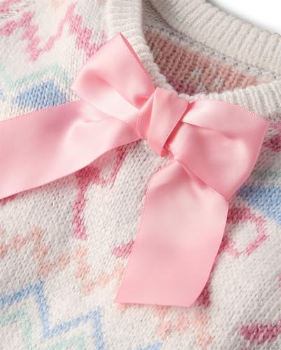 Image of Gymboree Girls' and Toddler Long Sleeve Ballerina Bow Back Detail Sweater