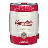 Budweiser Budvar Premium Czech Lager Single 5ltr Mini Keg - 5.0% ABV - Gifts for Men and Women, Bar Accessories for Home Pub, Beers and Lagers Offers, Craft Beer, German Beer