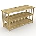 Stony-Edge FTVS-42-NA 42 inch TV Stand, Bookshelf, Media Storage Cabinet with USB Port, Natural Wood