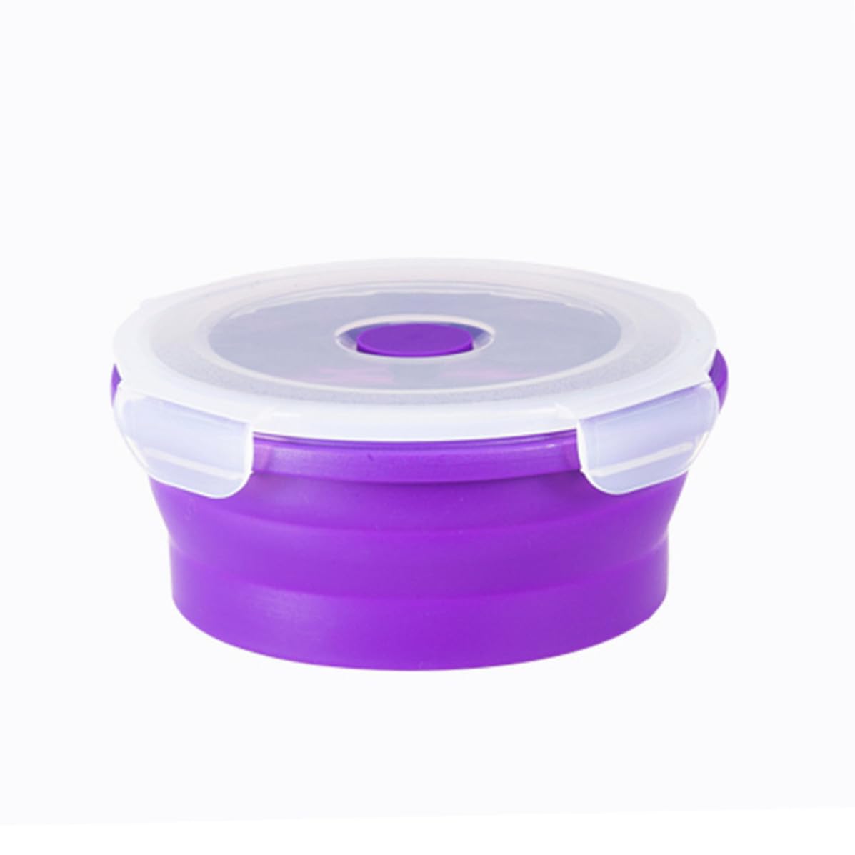 POPETPOP Contenitore Pranzo 4 Pezzi Rotondo in Silicone Pieghevole