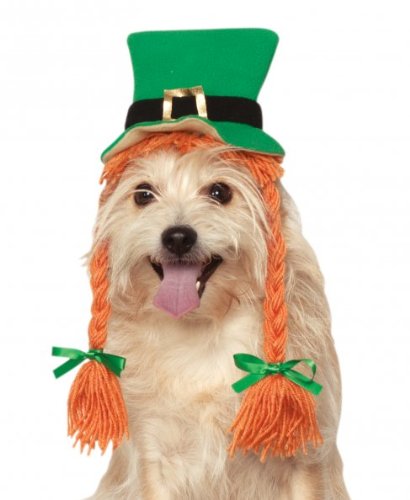 Rubie's costume co st. Patty's day girl pet costume hat with braids, medium/large 2 Rubie's costume co st. Patty's day girl pet costume hat with braids, medium/large - image 3