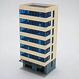 outland models Railway Colored Modern City Building Tall Apartment N Scale