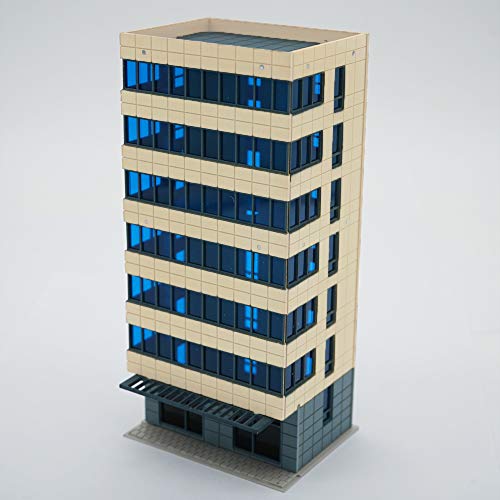 Outland Models Railway Colored Modern City Building Tall Apartment N Scale