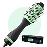 MINT Professional Series 5-in-1 Ionic Hair Dryer Brush, Black & Mint Green - Powerful Frizz-Eliminating Blowout Brush Straightens, Volumizes, Smooths, and De-Frizzes for Fine/Thick Hair
