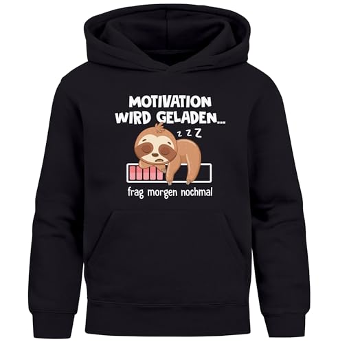 Sweat à capuche fille paresseux imprimé drôle et sweat-shirt enfant confortable