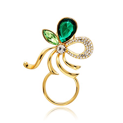 Image of NOUMANDA Fashion Emerald Bow Magnetic Eyeglass Pin Brooch Glasses Spectacles Sunglasses Clip Holder