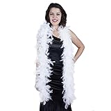 ZUCKER Chandelle Feather Boa - Glamorous Turkey Boa with Tinsel 6 Ft - Costume Cosplay Accessory -...