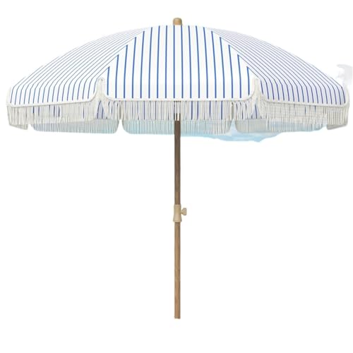 Parasol de Plage Anti-UV 2,1m pour Éviter les Coups de Soleil