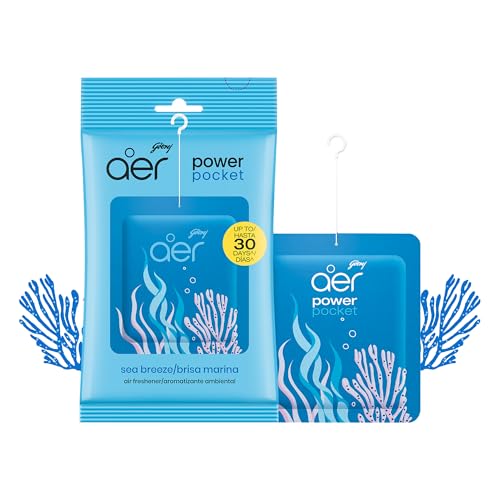 AER Power Pocket Seabreez Solid Gel Air Freshener for the Entire Home with Long Lasting Scent, Pack of 6