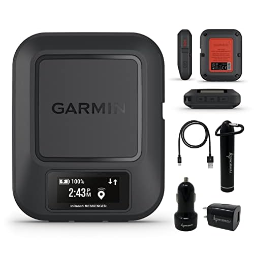 Wearable4U – Garmin inReach Messenger Handheld Satellite Communicator, Global Two-Way Messaging with Power Pack Bundle