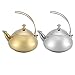 Metallic Gold Kettle Stainless Steel Tea Kettle, Classical 1. 5L Teapot Electric Teakettle with Removable Handle and Mesh Strainer Fast Water Heating Boiling Pot(gold)