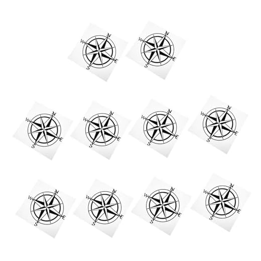ETHZZLE 10 Peças Adesivos De Lembrete De Carro Adesivo Decalque De Bússola Decalque Decorativo De Carro Adesivos De Bússola Decalque De Bagagem Adesivos De Janela De Carro Decoração Para